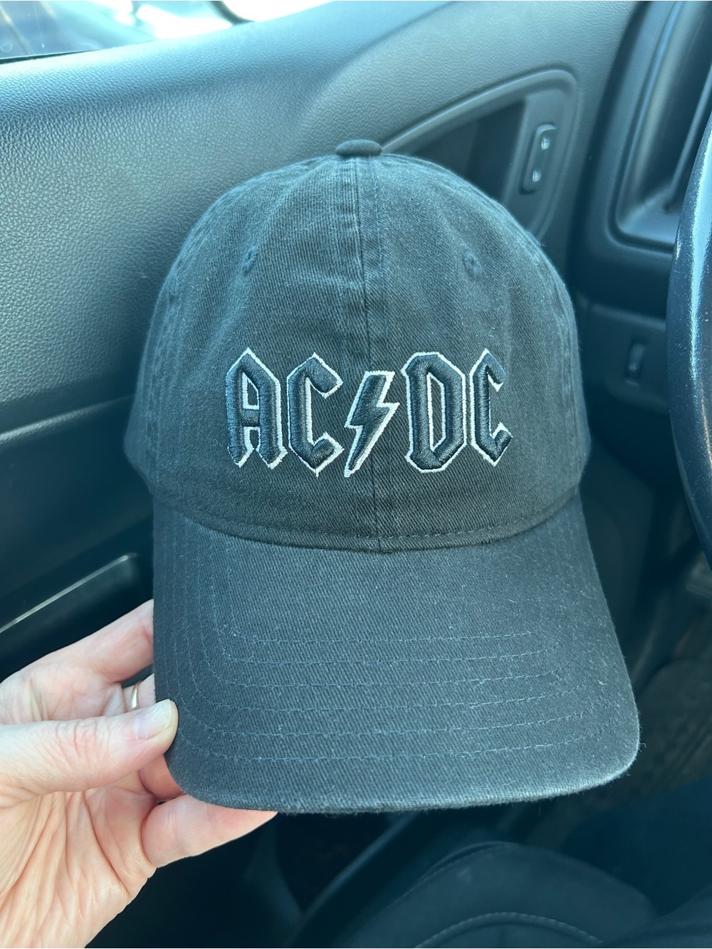 AC/DC Black Cap Logo Tag NWT